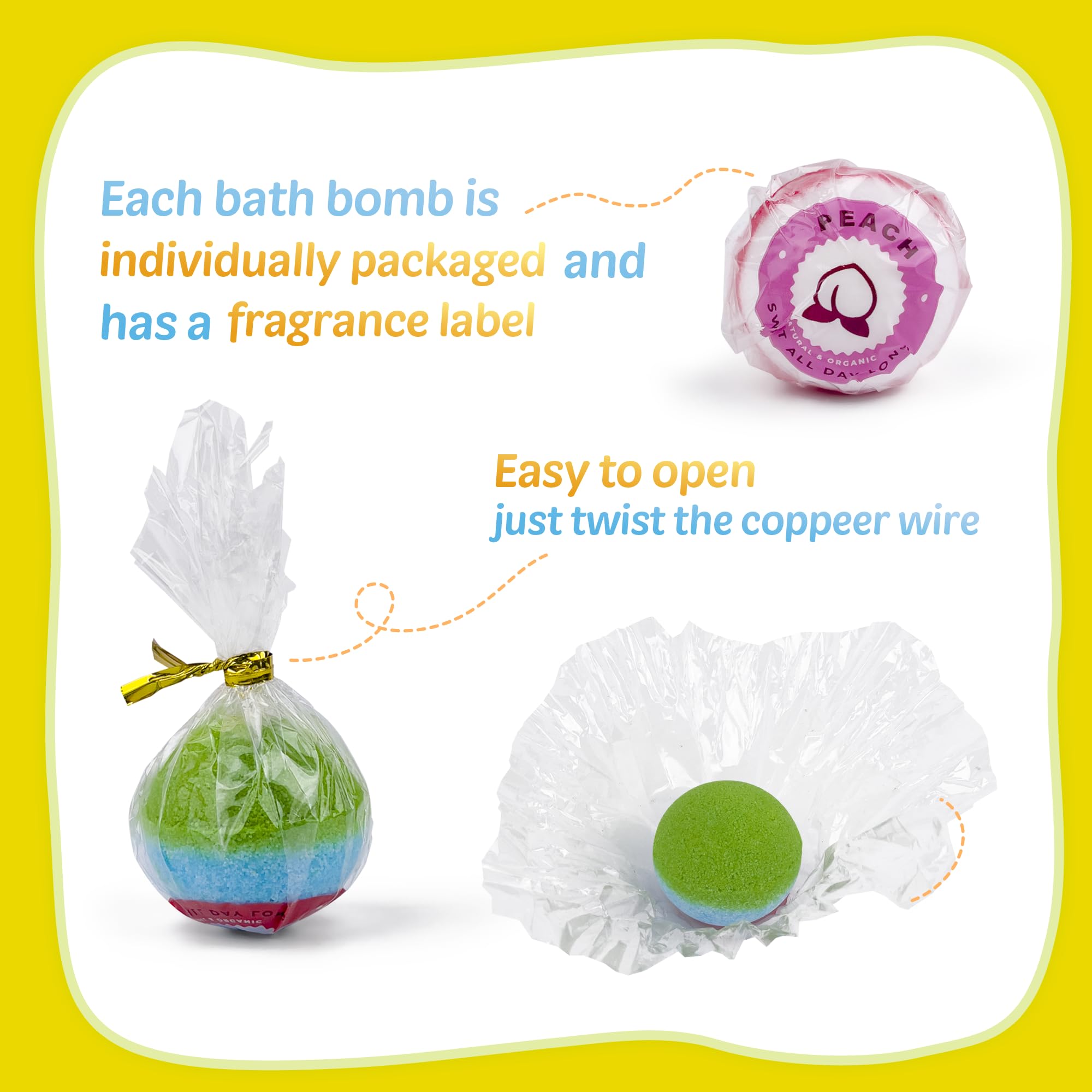Bath Bombs for Kids with Toy Inside, 30 PCS Natrual and Organic Bubble Bath Bombs with Glow-in-The-Dark Surprise Inside, Perfect Handmade Birthday, Party, for Boys and Girls.