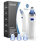 [2018 UPGRADED] The Original Comedo Suction Microdermabrasion Machine Blackhead Removal Rechargeable Skin Peeling Machine By Krasr Comedone Extractor Set - Exclusive