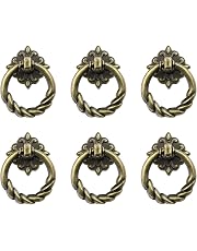 10 Pomelli Per Mobili In Bronzo Antico - Maniglie Vintage Per Cassetti E Armadi