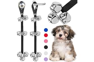 KEXIAVA 2 Pack Dog Bells, Potty Dog Bell Dog Doorbell Puppy Potty Train Bell for Door Potty Training Bells for Dogs to Ring to Go Outside Dog Doorbell Puppy Bell (Black)