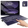 typecase Touch iPad 10th Generation Case with Keyboard (10.9", 2022) and iPad A16 (11th Gen, 2025) – 360° Rotatable, 11-Color Backlit, Multi-Touch Trackpad, Thin & Light (Midnight Amethyst)
