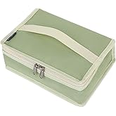 FlowFly Small Insulated Lunch box Portable Soft Bag Mini Cooler Thermal Meal Tote Kit with Handle for Work & School, Light Matcha