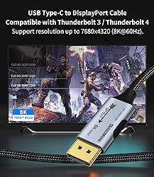 Shuomeng USB C to Displayport 1.4 Thunderbolt 4/3