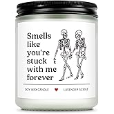 AceThrills Valentines Day Gifts Wife for Wife Birthday Gift Ideas, Girlfriend Birthday Gifts for Girlfriend, Anniversary Candle Gift for Women - 7 Oz Lavender Scented Candles (Stuck with Me Forever)