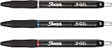 Sharpie S-Gel Gel Pens Medium Point 0.7mm Black Red Blue 3 Count view 9