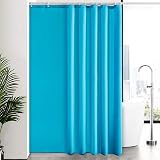 Furlinic Shower Curtain 94x78in Teal Waterproof Polyester with Hooks