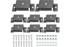 SYOWADA 8 Pcs Trailer Stake Pocket Bracket for 2'' x 4'' Lumber, Metal Trailer Rail Brackets for Flat Beds and Trucks, Includ