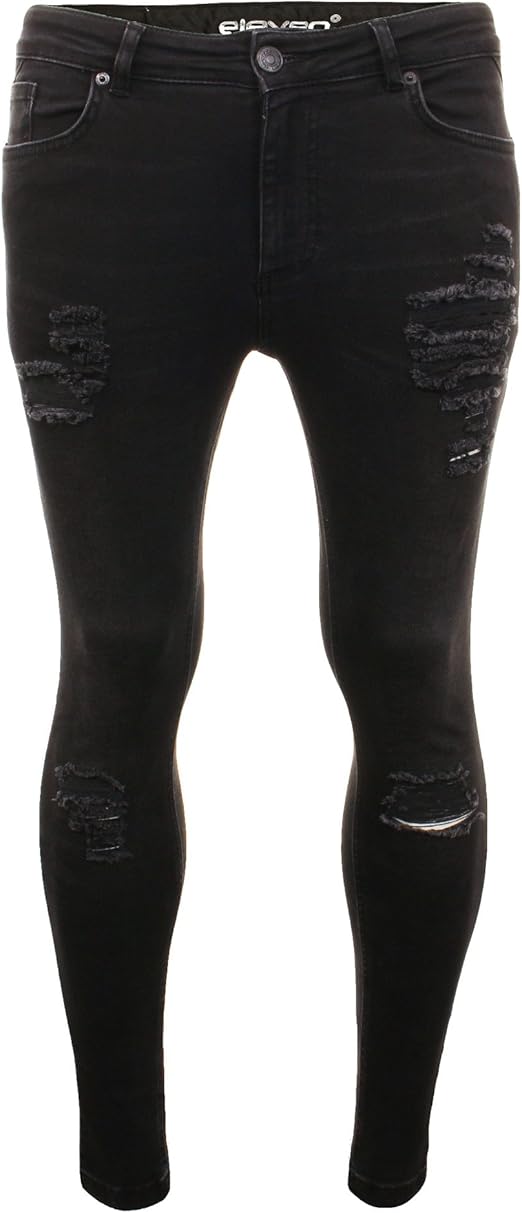 11 degrees black ripped jeans