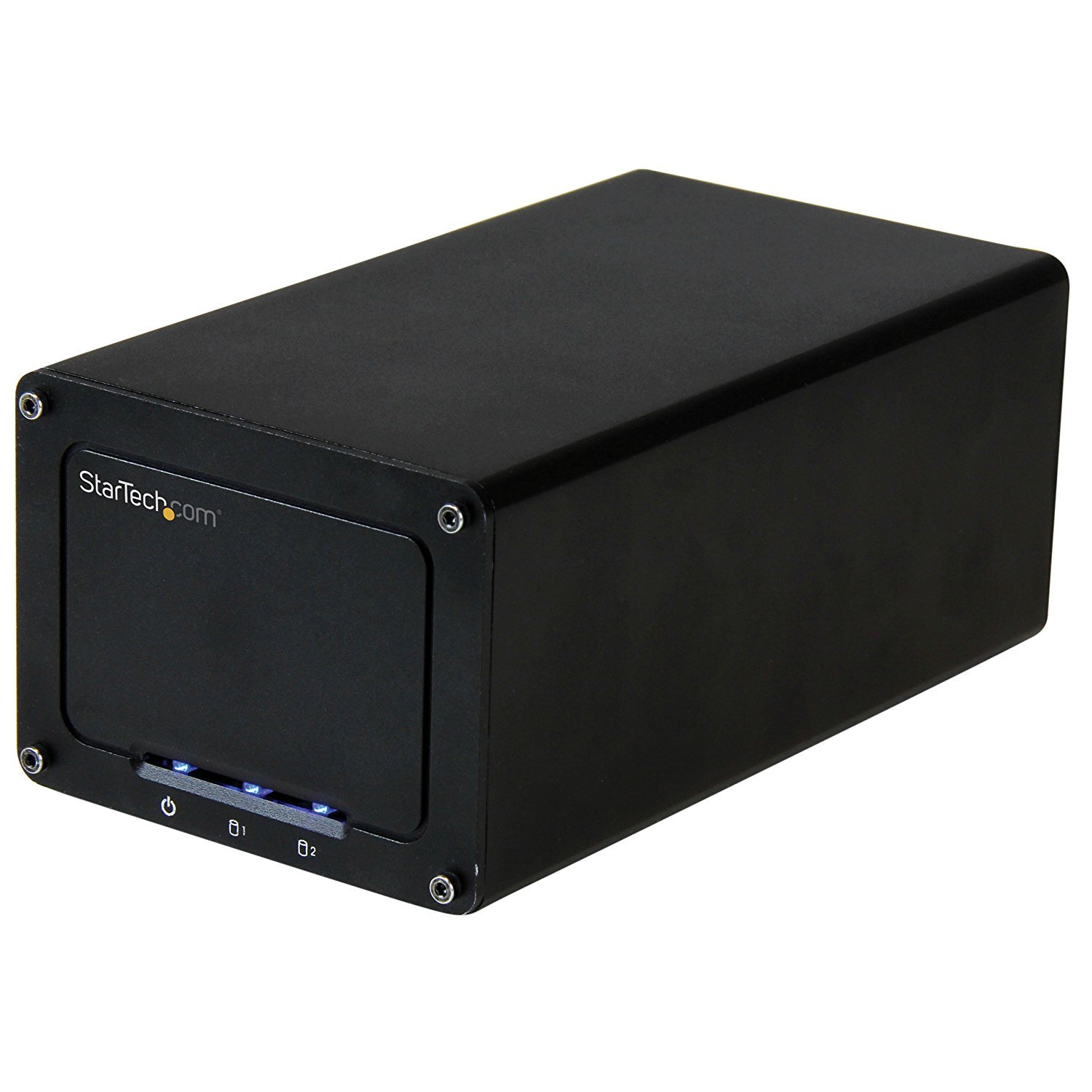 StarTech.com USB 3.1 (10Gbps) External Enclosure for 2.5" SATA Hard Drives - RAID - 2-Bay USB Type-C Hard Drive Enclosure (S252BU313R), Black
