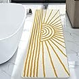 Amazon.com: Uphome Bath Mat Runner, Yellow and White Sun Extra Long ...