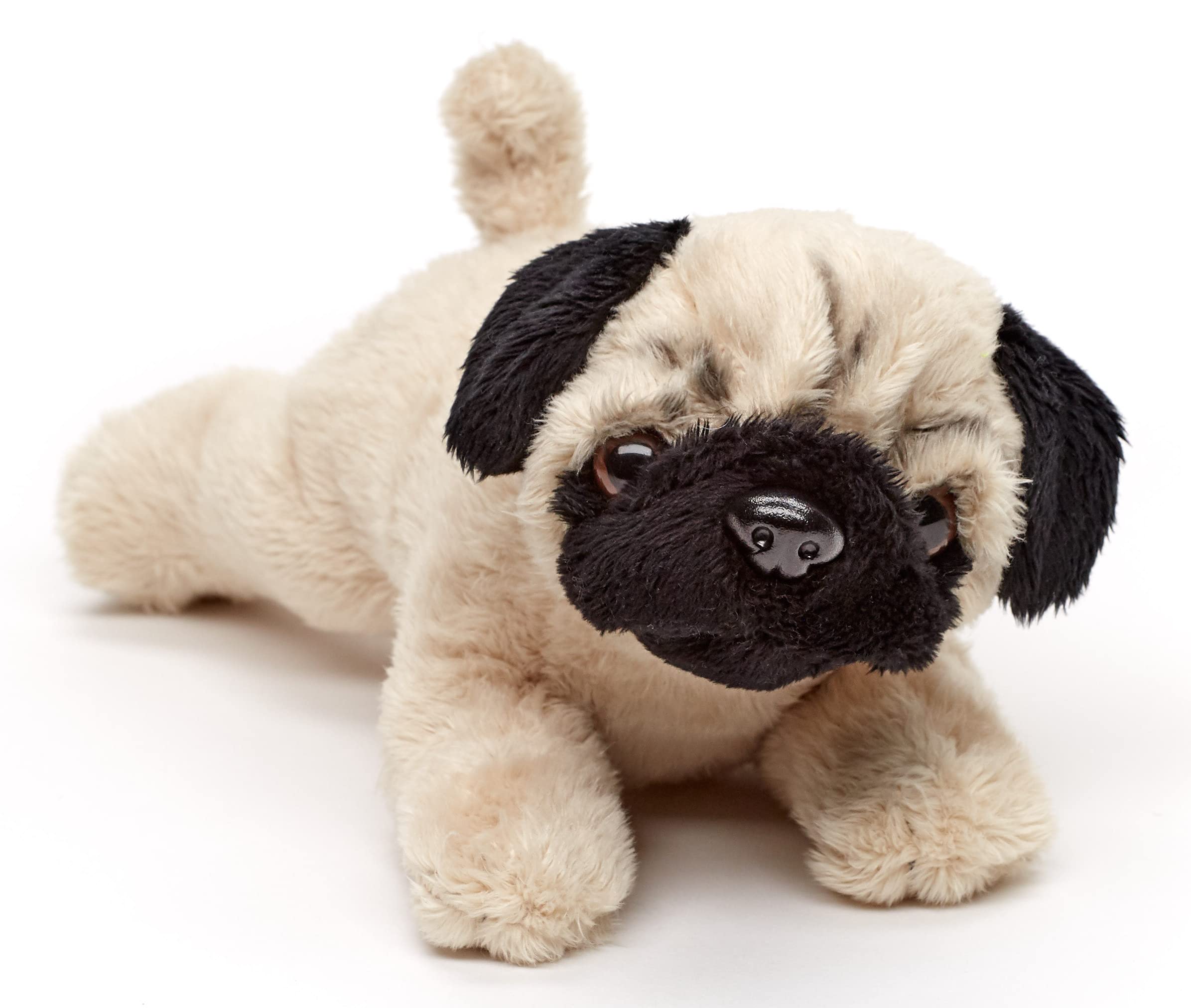 Uni-Toys - Pug Plushie (without lead) - 21 cm (length) - Plush Dog, Pet - Plush Toy, Cuddly Toy