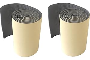 SNS SAFETY LTD Garage Wall Protector for Car Doors, Self Adhesive and Thick Foam Guard Bumper, for Indoor or Outdoor use, 79"x 8"x 0.2", Black (Pack of 2)