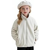 Balabala Girls Spring Coat Toddler Fleece Jacket Boys Girls Long Sleeve Full Zip Coat Comfy Casual Jacket with Pockets