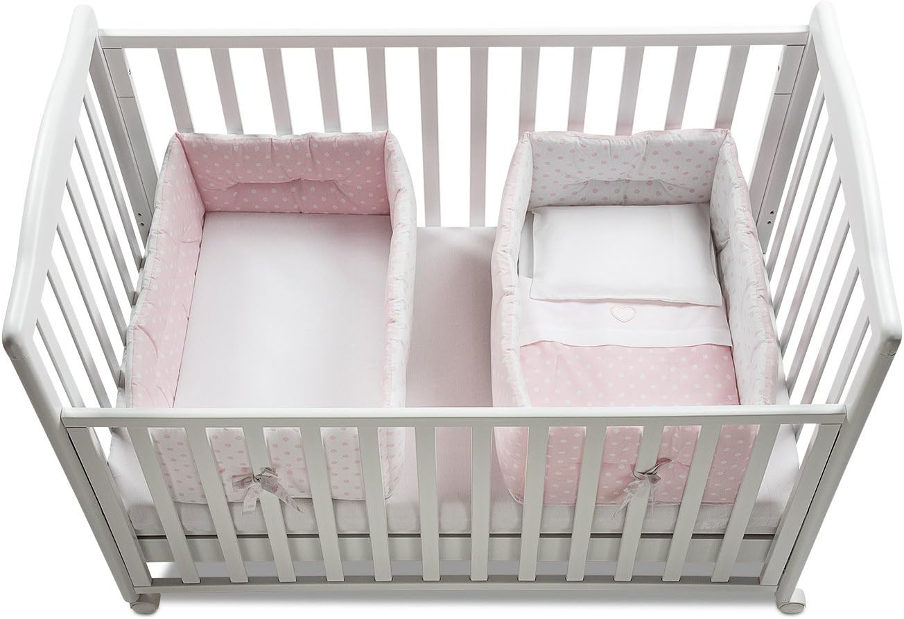 ItalbabyGemmy Dotted Cot Reducer, Pink, Multi-Color, One Size