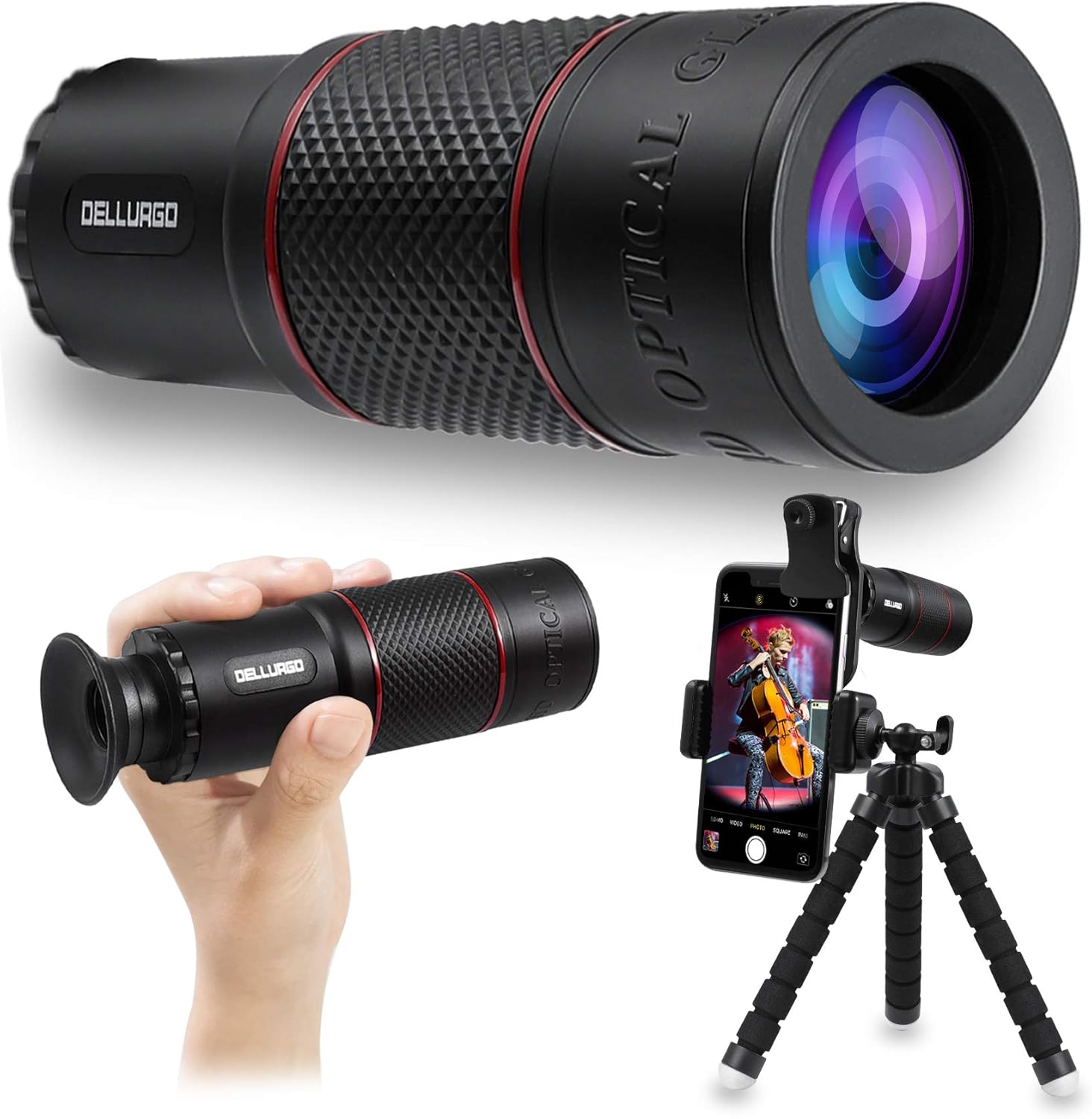 Monocular Telescope 20X Telephoto Lens Kit for Smartphone Phone Camera
