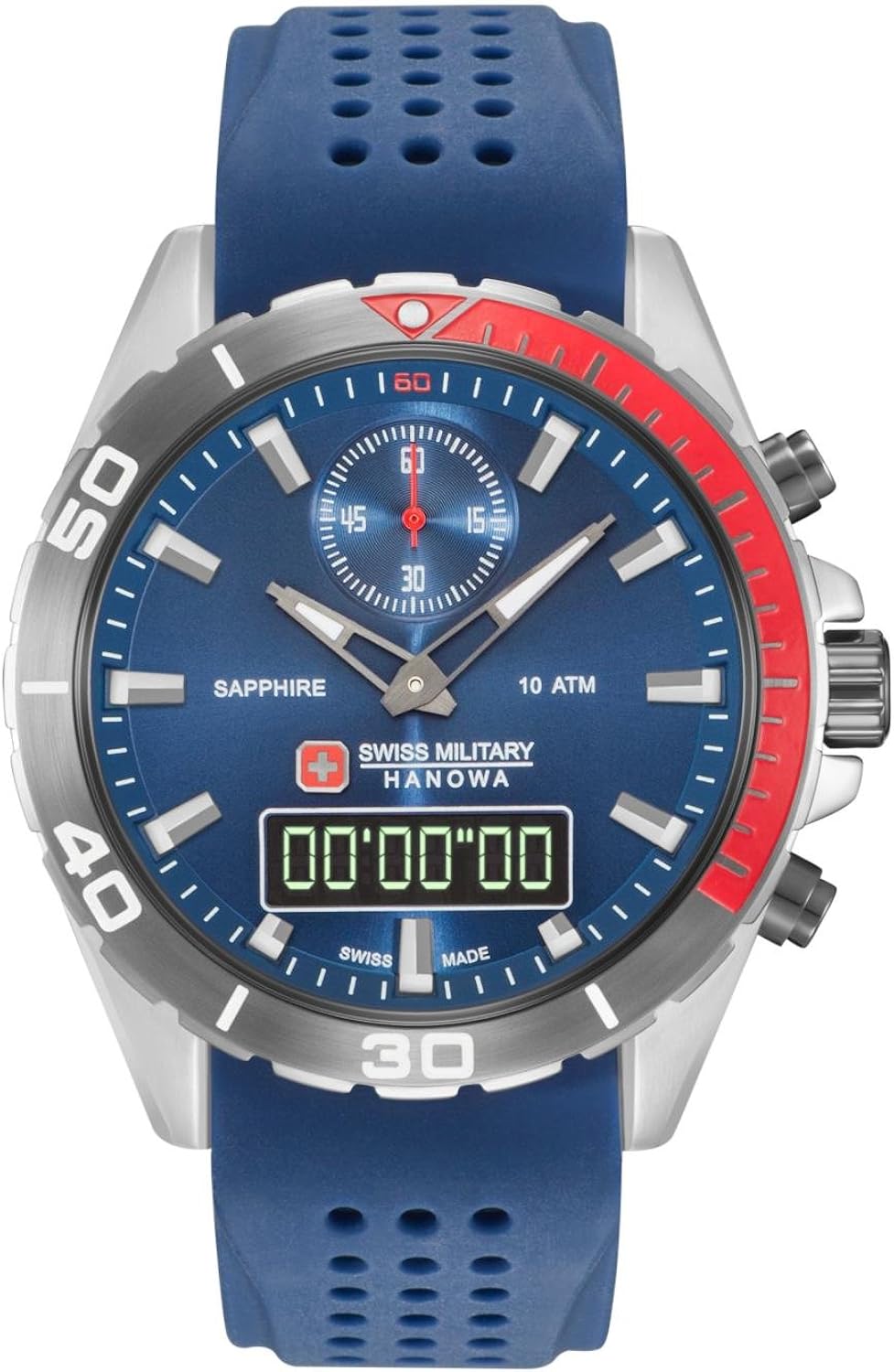 Amazon Swiss Military Mens Chronograph Digital Watch With Silicone