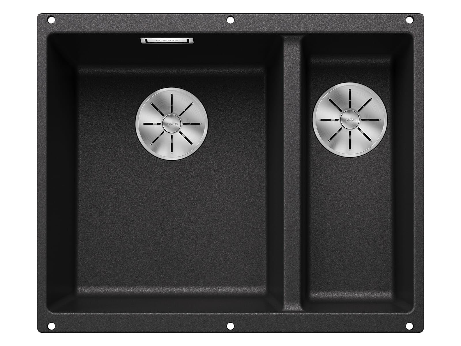 BLANCO SUBLINE 340/160-U – Undermount Double Bowl Kitchen Sink for 60 cm Wide Base Units – Made of SILGRANIT – Grey – 523548