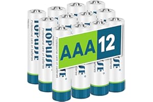 TOPUSSE AAA Batteries AAA Size Pack, Long Lasting Alkaline 1.5v AAA Batteries 12 Pack LR03 Leakproof Triple A Battery,10-Year Shelf Life