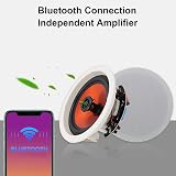Herdio 150W 6.5in Ceiling Bluetooth Speakers Pair with Amplifier Box view 7