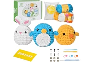 Crochet Kit for Beginners, Crochet Animal Kit, Beginner Crochet Kit - Gift for Birthdays, Crochet Kits for Kids and Adults wi