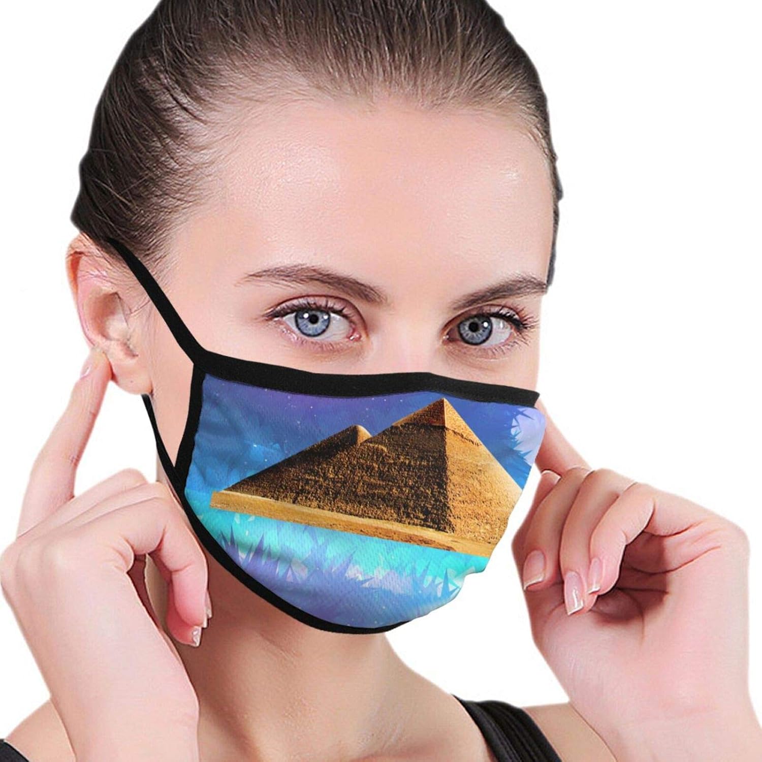 Egyptian Pyramids Fashion Half Face Masks Reusable Adjustable Mask for