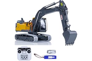 wheelfun Double E 1:14 RC Excavator Model for E010 EC160E Full Alloy Metal RC Engineering Digger Vehicle Motor ESC Servo Ligh