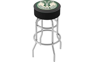 Bar Stool - Milwaukee Bucks Logo Stool with Foam Padded Seat - Swivel Chair for Game Room, Garage, or Home Bar by Trademark Global