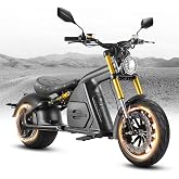 eAhora 4000W M8S Electric Motorcycle for Adults,72V 35Ah Lithium Battery 87 Miles Long Range, Full Suspension Dual Hydraulic Brakes,IP6 Color LCD Display Street Legal High Speed Bike
