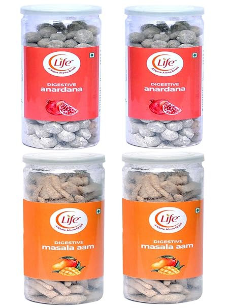 Life Anardana 200g Masala Aam 200g Digestive Candy Pack Of 4 Candy Cumin Pomegranate Mango Combo Pack 800g Amazon In Grocery Gourmet Foods