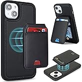 Ｈａｖａｙａ Case for iPhone 12 & iPhone 12 Pro Case Wallet magsaf Compatible 2 in 1 Detachable Magnetic with Card Holder Back Cards Slot Pu Leather Shockproof Stand Phone case for Women Men-Black