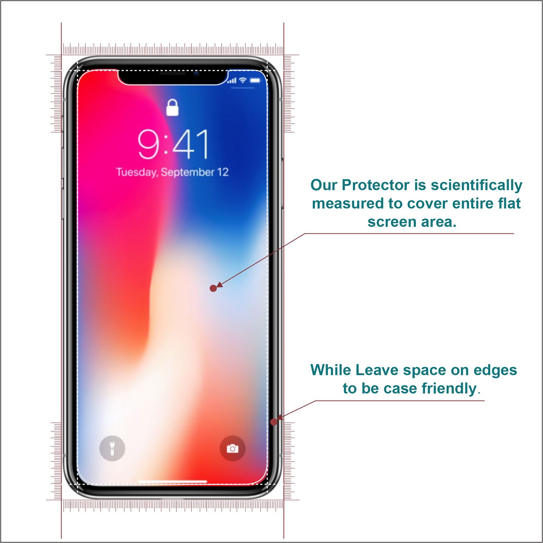 iPhone X Screen Protector, SAMAR iPhone X Tempered Glass, (3 in Pack) 3D Glass Display Case Friendly with (Alignment frame) Screen Protector for Apple iPhone X / 10 (2 Front, 1 Back)
