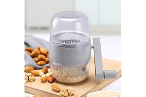 Manual Nut Grinder, Portable Nut Chopper Hand Crank for All Nuts Walnut Pecans, Food Chopper Garlic Cutter Hand Held Food Shr
