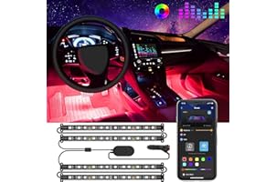 Govee LED Car Lights with App Control, Smart Interior Car Lights with DIY Mode and Music Mode, RGB Car Lights with 2 Lines De