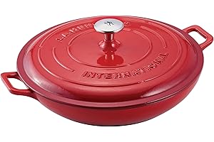 HENCKELS Round Cast Iron Braiser 31cm Red