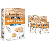 Sesmark Mini Rice Crackers Simply Salted - Gluten Free Rice Crackers Non GMO Project Verified - 5.25 Oz. (Pack of 6)