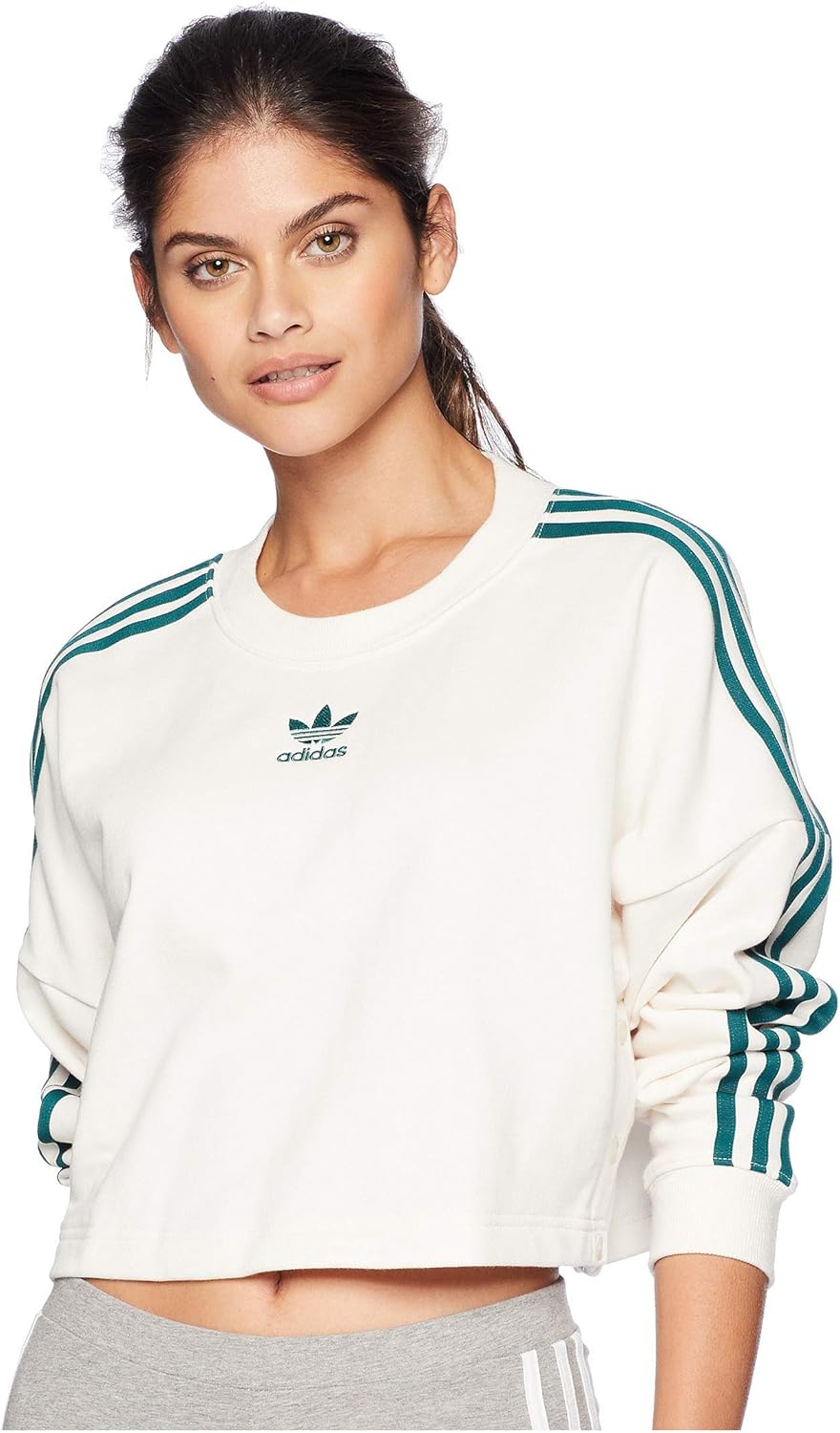 women's adidas originals adibreak cropped sweatshirt