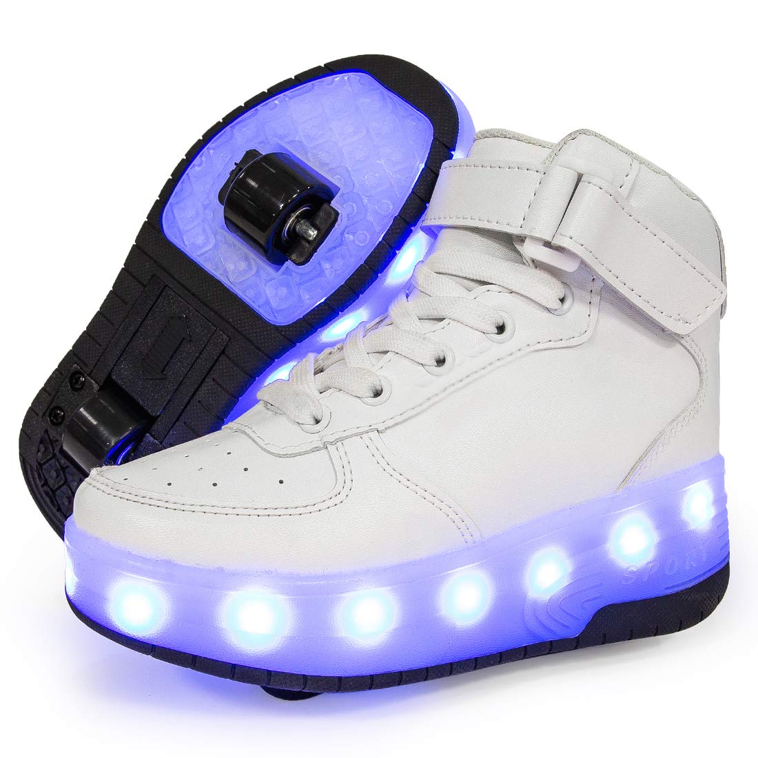 Buy Light Up Shoes LED Roller Skate Shoes Wheels Boys Girls Sneakers