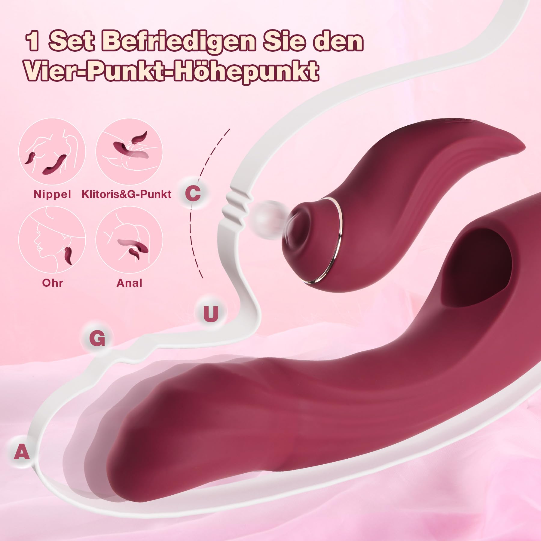 5 in 1 Sex Spielzeug für die Frau Vibrator mit APP für G-punkt Klitoris,Vibration für Frauen mit 7Stoßmodi 7 Pochen 10 Vibration 42℃ Heizfunktion,Vibratorensets für Frauen,Sex Toys Dildos Sexspielzeug