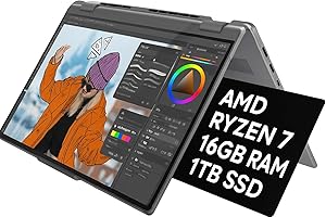 Lenovo Yoga 7 2-in-1 Lightweight Performance Laptop 16" 2K Touchscreen, AMD Ryzen 7 8840HS, 16GB RAM, 1TB SSD, Wi-Fi 6E, Bluetooth 5.3, Windows 11 Home with GalliumPi Accs.