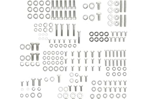 AUIKTARER Stainless Steel Small Block Engine Hex Bolt Kit for Chevy 265 283 302 305 307 327 350 400 SBC Engine (211 Pcs Nuts&Bolts)