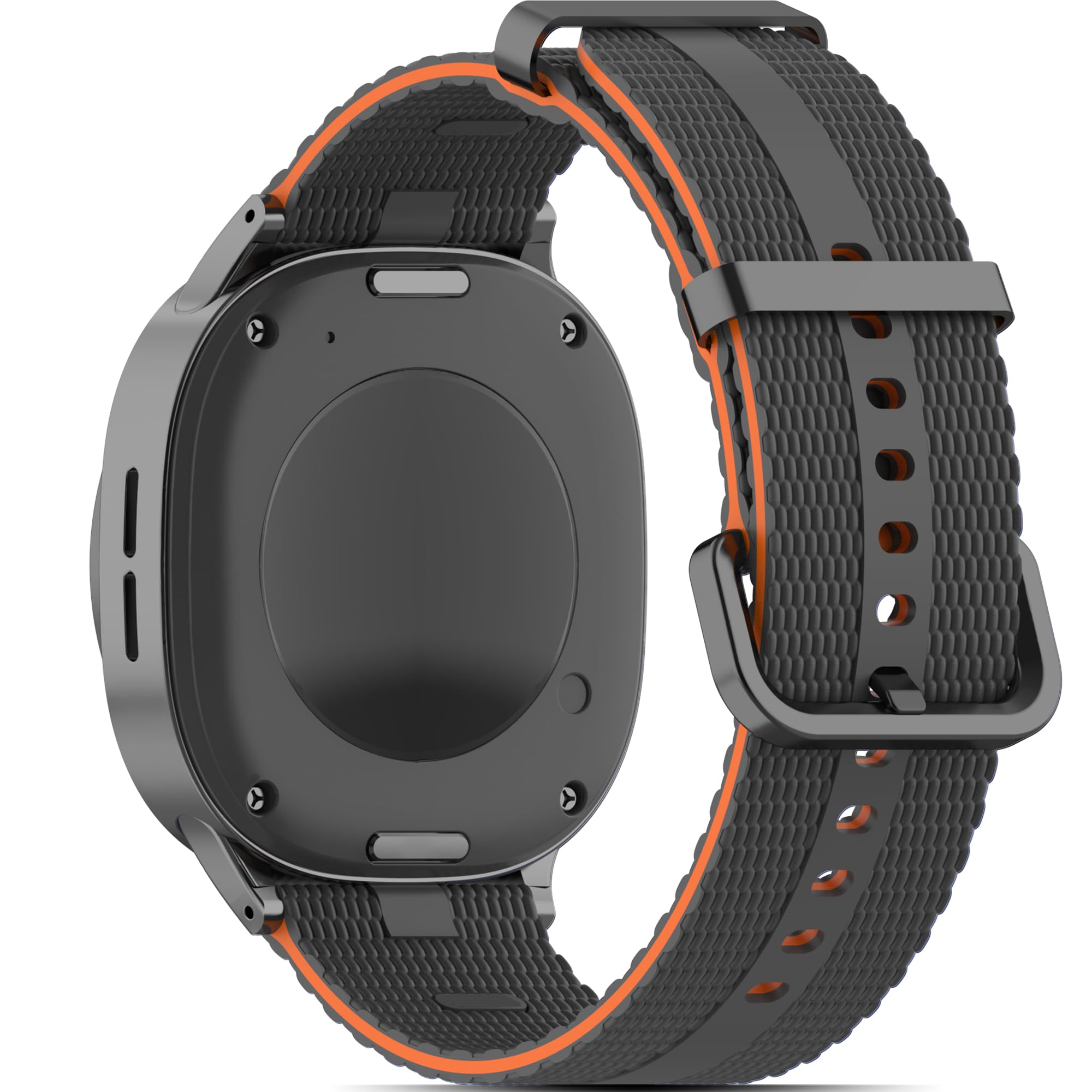 Athleisure Bands Compatible with Samsung Galaxy Watch 8/8 Classic Band 40mm 44mm 46mm (2025),Comfort Style Silicone Waterproof Strap for Galaxy Watch8 / 8 Classic Band for Men Women with Rugged Metal