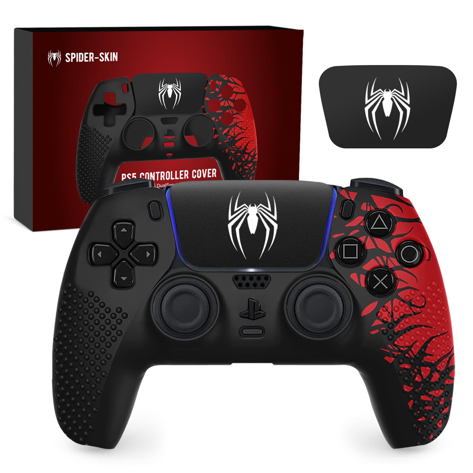 Photo 1 of Darno Anti-Slip Silicone Skin for Ps5 Controller, Ps5 Controller Accessories, Soft Protective Cover Case for PlayStation 5 Control Grip with Touch Pad Stickers