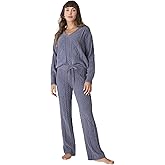 PJ Salvage Women's Cable Crew Lounge Long Sleeve Top