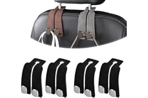 Coozyland Car Hooks, Cozy Land Headrest Hooks, Twin Hook Leather Car Headrest Hangers, Universal Twin Hook Premium Cars Seat 