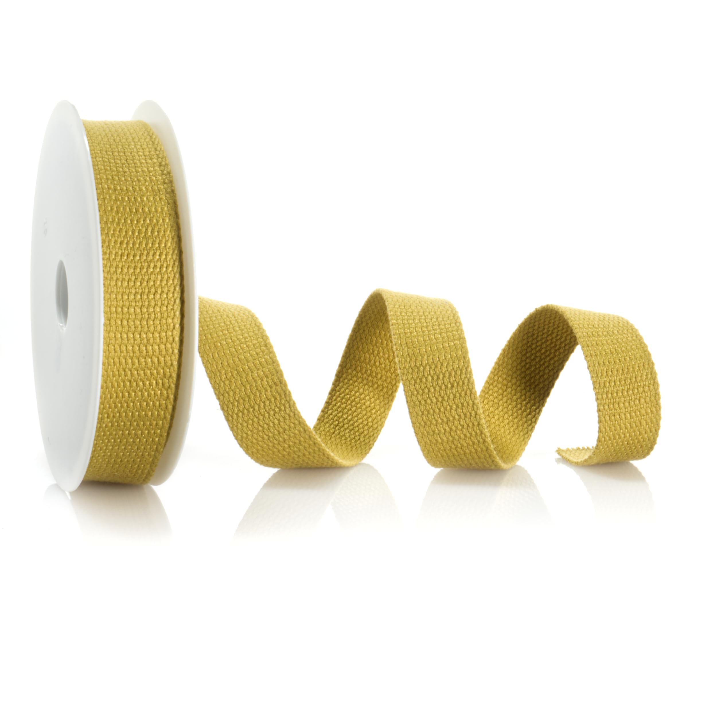 Trimz Cotton Webbing – Ancient Gold – 25mm x 5m — image 1