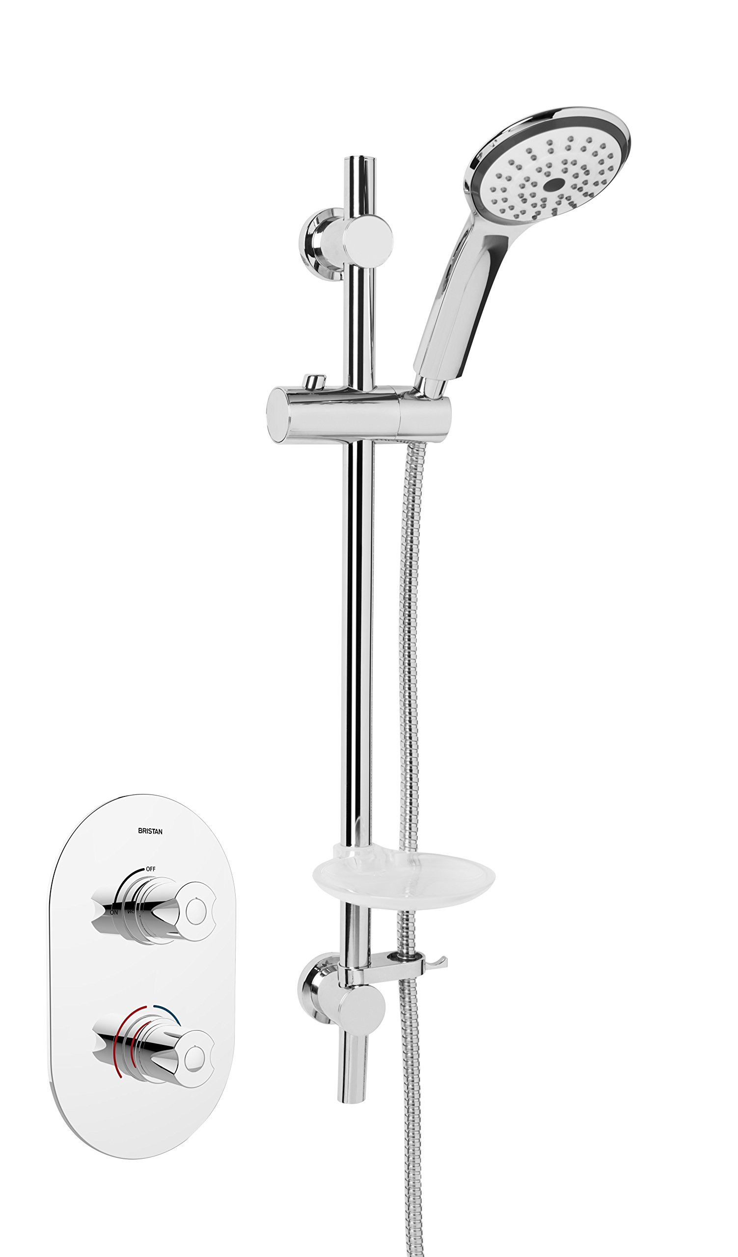 Bristan AR3 SHCMT C Artisan Recessed Thermostatic Dual Control Shower Valve with Kit, Chrome