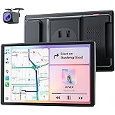 8" Carplay Screen for Car, Magnetic Wireless Portable Car Screen for Apple CarPlay & Android Auto, 1440x900 HD 60FPS, Portrai