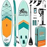 InnoExpo Inflatable Stand Up Paddle Boards with Premium Accessories, Wide Stable SUP Paddle Board Design, Non-Slip Comfort Deck for Youth & Adults