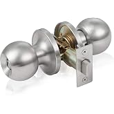 SUMBIN Contemporary Bathroom Door Knob Interiors for Privacy Door Stainless Steel Finish