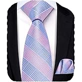 Hi-Tie Silk Boys Tie 8-11 Self-Tied Ties for Boy Blue Red Green Kid Necktie and Pocket Square Set for Wedding
